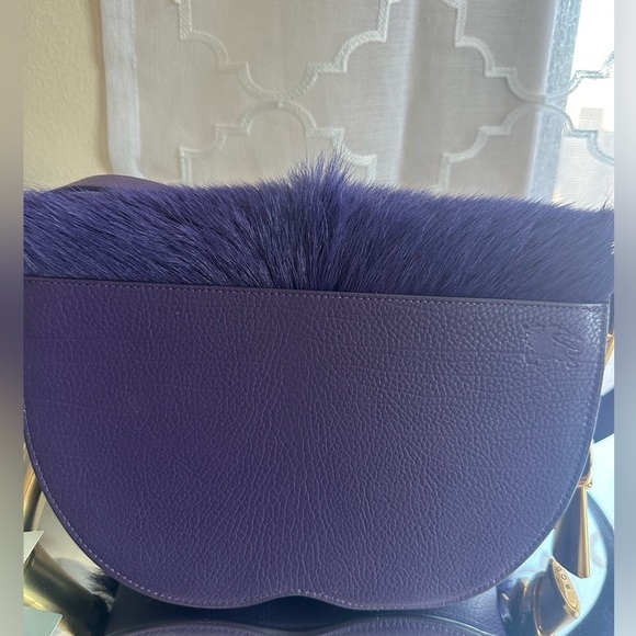 β¨ NWT Burberry Leather Chess Satchel in Purple β¨ - Picture 8 of 13